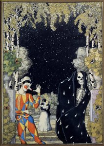 Harlekin und der Tod von Konstantin Andreevic Somov