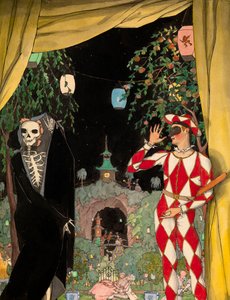Harlekin und der Tod von Konstantin Andreevic Somov