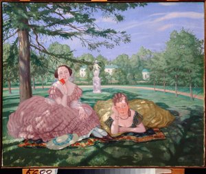 Zwei Damen im Park von Konstantin Andreevic Somov