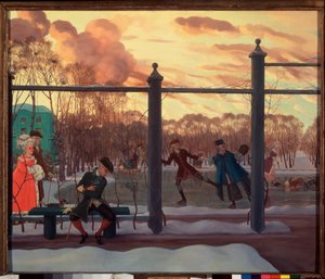 Winter. Eislaufbahn von Konstantin Andreevic Somov