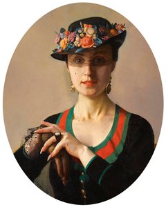 Porträt einer Dame (detail) von Konstantin Andreevic Somov