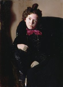 Porträt von Anna Petrovna Ostroumova-Lebedeva (1871-1955) 1901 von Konstantin Andreevic Somov