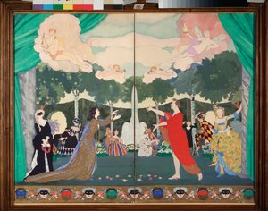 Vorhangentwurf für das Freie Theater in Moskau von Konstantin Andreevic Somov