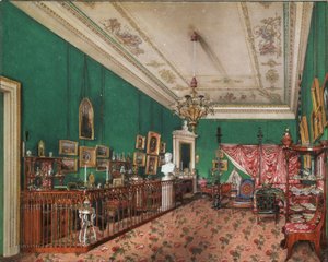 Interieurs des Winterpalastes. Das Schlafzimmer der Großfürstin Maria Nikolajewna, 1837 von Konstantin Andreyevich Ukhtomsky