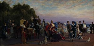 Auf der Landzunge der Insel Strelka, 1870er Jahre