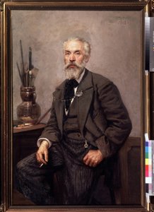 Porträt des Künstlers K. Savitsky von Konstantin Apollonovich Savitsky