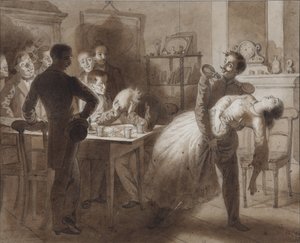 Illustration zum Gedicht Die Frau des Tambower Schatzmeisters von M. Lermontov, 1862 von Konstantin Dmitrievich Flavitski