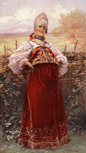 Eine russische Jungfrau von Konstantin E Makovskij