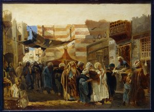 Eine Beerdigungszeremonie in Kairo von Konstantin Egorovich Makovsky
