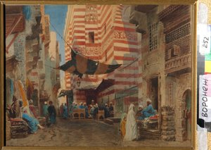 Auf den Straßen von Kairo (Ägypten) von Konstantin Egorovich Makovsky