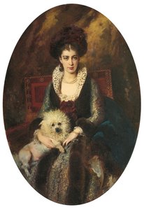 Porträt der Frau des Künstlers, Maria Alekseevna Makovskaya