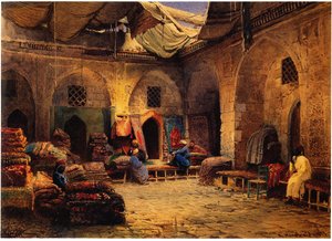Der Teppichladen in Kairo, 1875