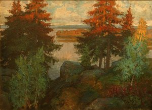Herbstlandschaft von Konstantin Ivanovich Gorbatov