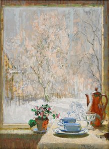 Durch das Fenster im Winter, 1945 von Konstantin Ivanovich Gorbatov