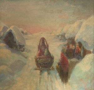 Winter. Schlittenfahrt von Konstantin Konstantinovich Pervukhin