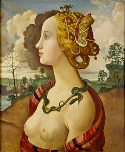 Eine Kopie des sogenannten Porträts von Simonetta Vespucci, 1939