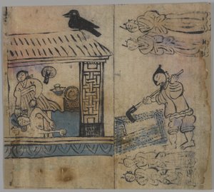 Genreszene, 1 von 4, 19. Jahrhundert von Korean School
