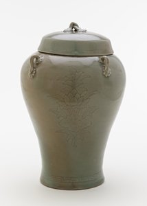Krug mit eingeritztem Lotusblütendesign, zweite Hälfte des 12. Jahrhunderts