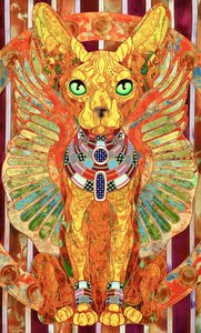 Mystische ägyptische Katze
