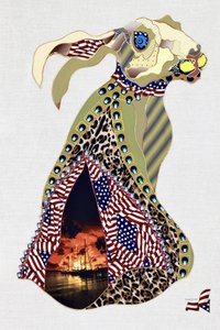 Patriotische Hasen Collage
