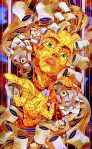 Lebhaftes fragmentiertes Porträt