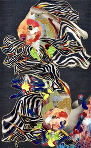 Zebra-Streifen Fisch Fantasie von Kostyantin Malginov