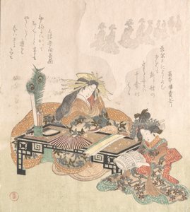 Kurtisane träumt von der Neujahrsprozession, 1814