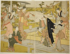 Oboshi Yuranosuke im Ichiriki-Teestube, aus Szene VII im Lagerhaus der treuen Gefolgsleute von Kubo Shunman