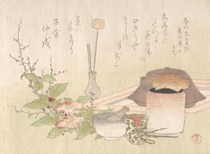Set von Utensilien für die Teezeremonie, 19. Jahrhundert von Kubo Shunman