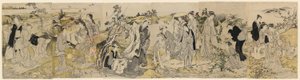 Der Noda-Juwelenfluss, aus einem Hexaptychon, das die sechs Juwelenflüsse darstellt von Kubo Shunman