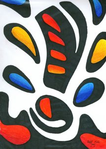 Abstrakte Kunstzeichnung Skizze 50
