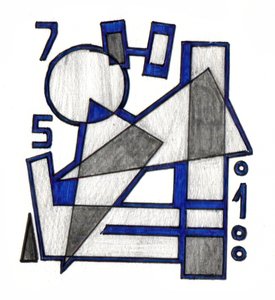 Abstrakte Kunstzeichnung Skizze 57