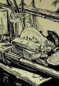 Stillleben im Atelier des Künstlers