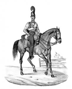 Kavalleriesoldat zu Pferd