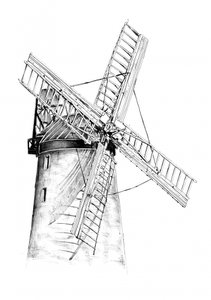 Klassische Windmühlenskizze