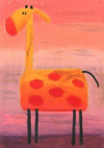 Niedliche Giraffe Sonnenuntergang