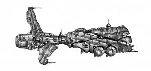 Detailliertes Sci-Fi-Raumschiff