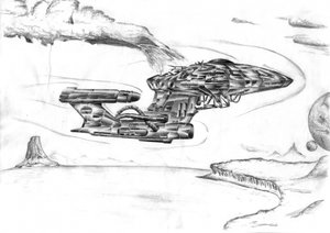 Futuristischer planetarer Flug