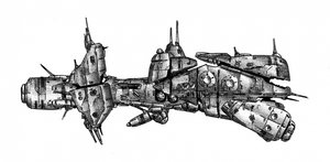 Futuristisches Sci-Fi-Raumschiff