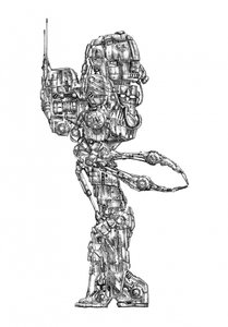 Komplexe Cyborg-Figur