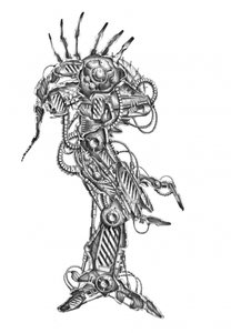 Komplexer Sci-Fi-Roboter