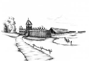 Mittelalterliches befestigtes Dorf