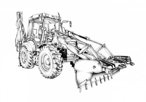 Leistungsstarke Bagger Illustration