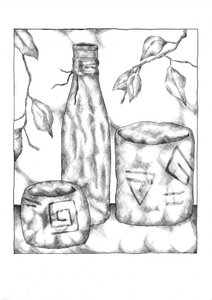 Rustikales Monochrom Stillleben