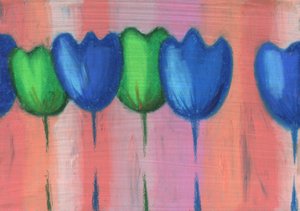 Lebendige blaue Tulpen