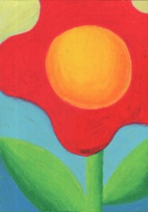 Lebhafte rote Blüte