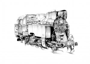 Vintage-Dampflokomotive