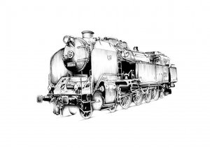 Vintage-Dampflokomotive