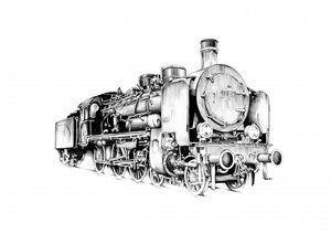 Vintage-Dampflokomotive