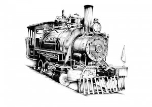 Vintage-Dampflokomotive